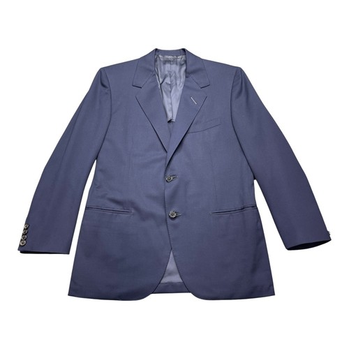 Vintage 1980 Oxxford Clothes Lewis & Thos Saltz Navy Blue Blazers Coats Mens 36S