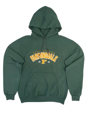 Farmingdale State College Champion Hoodie Green Rams Pullover Farmingdale Logo M - Imagen 1 de 4
