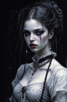 4x6 Color Photo Print Women Fan Art ai Fantasy superhero cosplay Dark Fame ww22