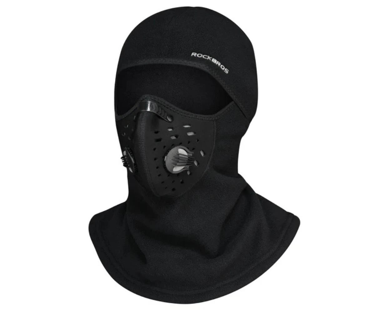 Rockbros Men Winter Cold Weather Thermal Ski Mask Balaclava In Black-1