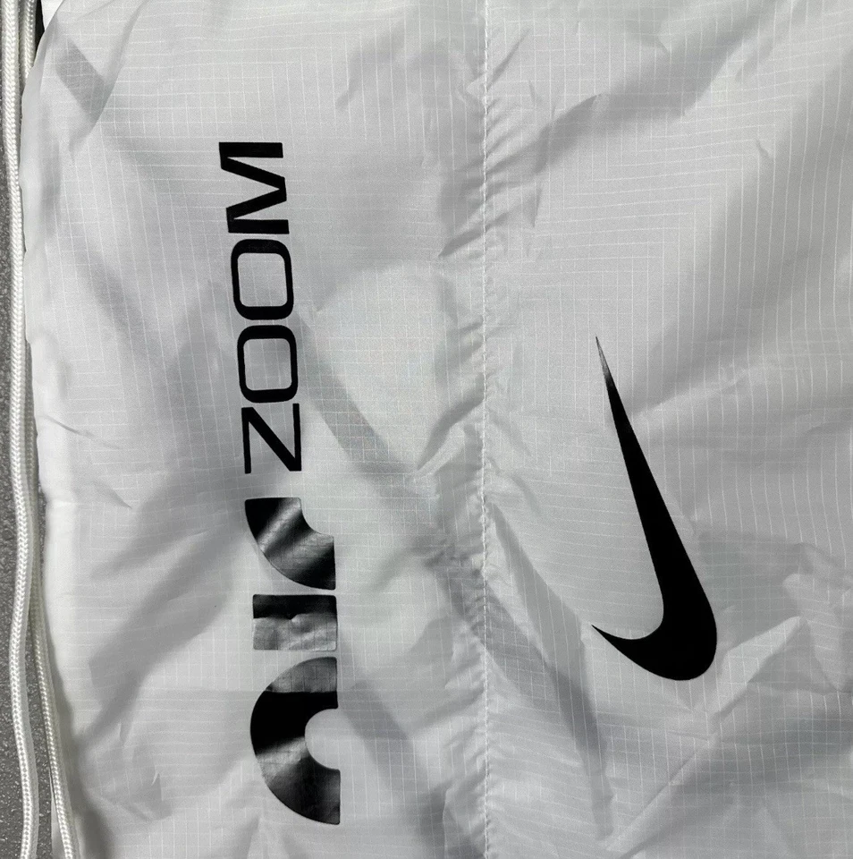 Nike Air Zoom Track & Field White Black Logo Dust Shoe Bag 17x12 String Closure - Image 4 of 4