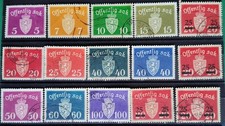 NORWAY-OFFICIAL-1949-O57-1939-O33-O34-O35-O36-O37-O38A-O41-O41A-O42-O43-1947-O55