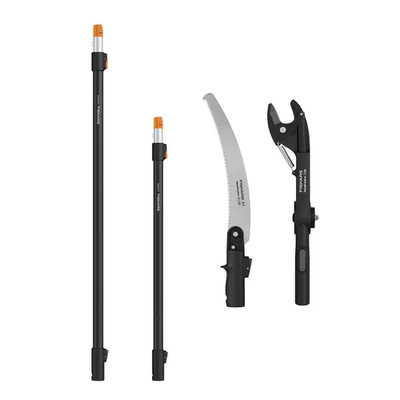 Fiskars XtendControl 15'' Saw 14ft Interchangeable Pole Tree Pruner Trimmer Tool