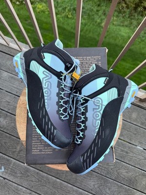 Asolo Eldo MID GV ML Womens Boots Sz 9.5 Brook Green Blue Fog Hiking Ankle Boots