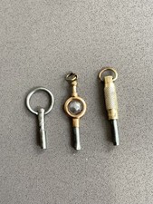 3 anciens porte clés porte montre à gousset pendentif taille unique 7 
