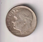 1951-P DIME 90% SILVER TEN CENTS PHILADELPHIA 10¢ UNITED STATES OF AMERICA USA