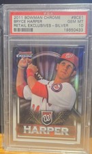 Bryce Harper BCE1 2011 Bowman Retail Exclusives Silver PSA 10