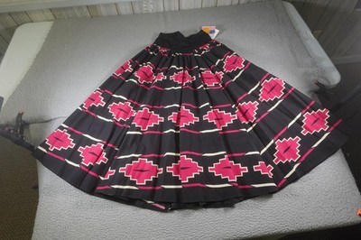 Vintage Roper Western Skirt Womens 5 Black Aztec Southwestern Cowgirl Rodeo Show