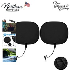 Portable 2 Pcs Laptop Visor with Adjustable Clips for Sun Protection Outdoors