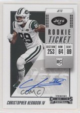 2018 Panini Contenders Rookie Ticket Auto Chris Herndon IV #175 Auto 3vt