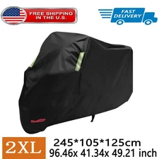 2XL Motorcycle Cover Waterproof Heavy Duty for Winter Outside Storage Snow Rain