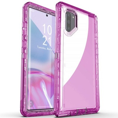For Samsung Galaxy Note10 / 10 Plus 5G Case Shockproof Phone Cover Clear/Purple