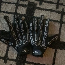 RIVEL kids Wrist Gloves Black/White Skeleton ...