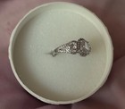 Bomb Party RARE RBP7181 The Kylie Ring Diamond CZ Rhodium Has Bag No Tag NEW — photo 2