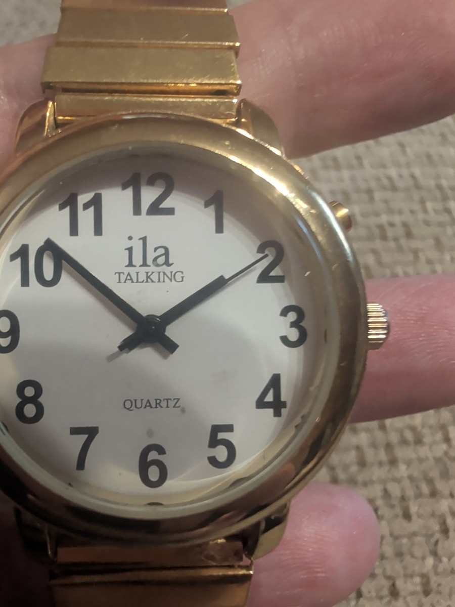 Ila Talking Gold Tone Watch, Needs Battery  View 3