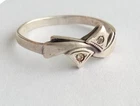 Vintage Beautiful Ring White stones Sterling Silver 925 Women's Jewelry size 9.5