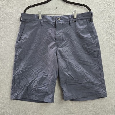 Hurley Men Shorts 33 Blue Chino 9'' Inseam