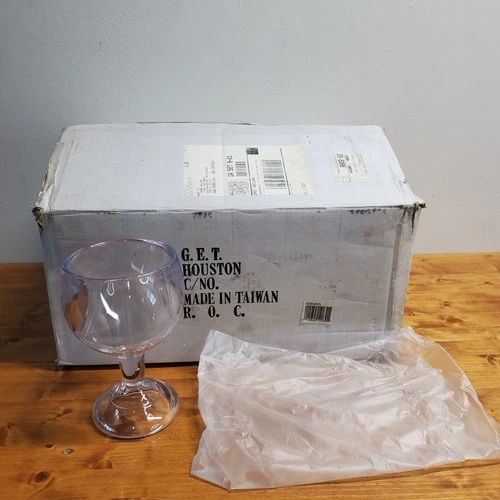 G.E.T. Shatterproof Plastic Margarita Beer Schooner Glasses GOB-20CL - Lot of 12