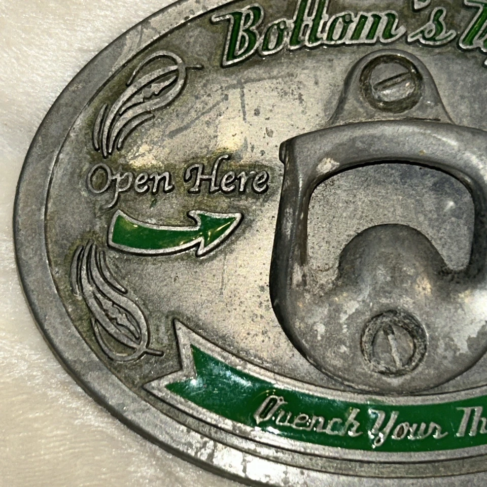 Hebilla de cinturón de abajo hacia arriba - "Apaga tu sed" - Abridor de botellas vintage Foto 4 de 4