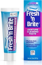ADA Accepted Mint Denture Cleaner Paste - Gentle Fresh Breath  Deep Clean 3.8oz