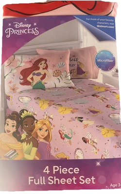 #ad Disney PRINCESS 4 Piece Full Sheet Set Microfiber Dreams New Great Gift $25.00