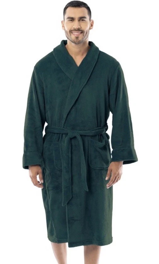 Fruit of the Loom Wafel kimono badjas voor heren, marineblauw, One size