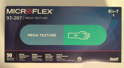 MICROFLEX Disposable Gloves: Chemical-Resistant, Small (6-1/2 - 7), Pack Of 50