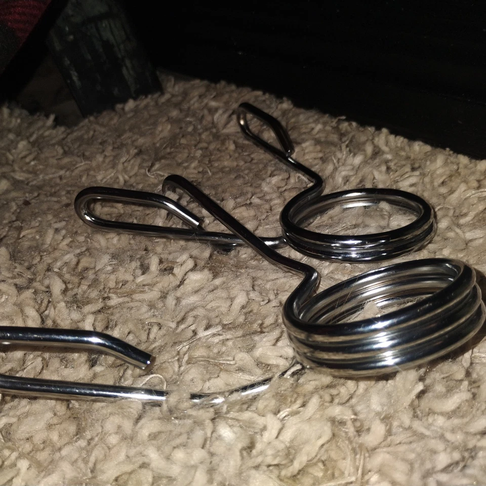 Barbell Clips Olympic Barbell Clamps Collars 2 Inches Weight Bars Lock Dumbbell - Image 2 of 3