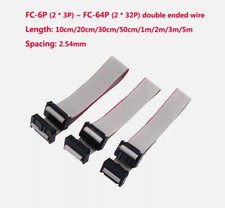 2.54mm Pitch Length 10CM - 5M IDC 6-64 Pin Flat Ribbon Cable Female Connector