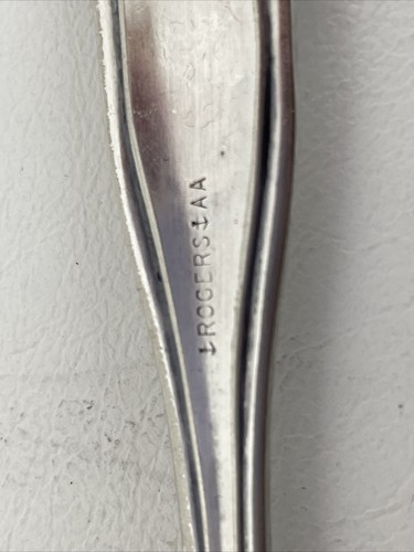 Cuchara de mesa antigua Wm Rogers AA 1901 patrón MAYFLOWER - Imagen 4 de 7