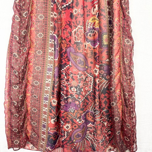 Anthropologie Ranna Gill Ceret Maxi Dress Size 2 Boho Floral Paisley Western - Picture 7 of 9