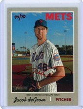 2019 Topps Heritage High Number Real One Autograph Red Ink #ROA-JD Jacob Degrom 