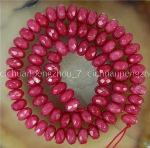 Natural Brazilian Rose Red Jade Loose Beads – 4mm Faceted Round, 15-Piece Strand, Center-Drilled