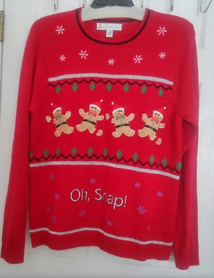 oh snap gingerbread man sweater
