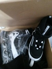 Papaison A306S-WL Sports Adjustable InLine Skates Black White Size Large6-9