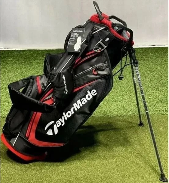 TaylorMade Select Plus Stand Carry Golf Bag Black Red 7 Way New 86504