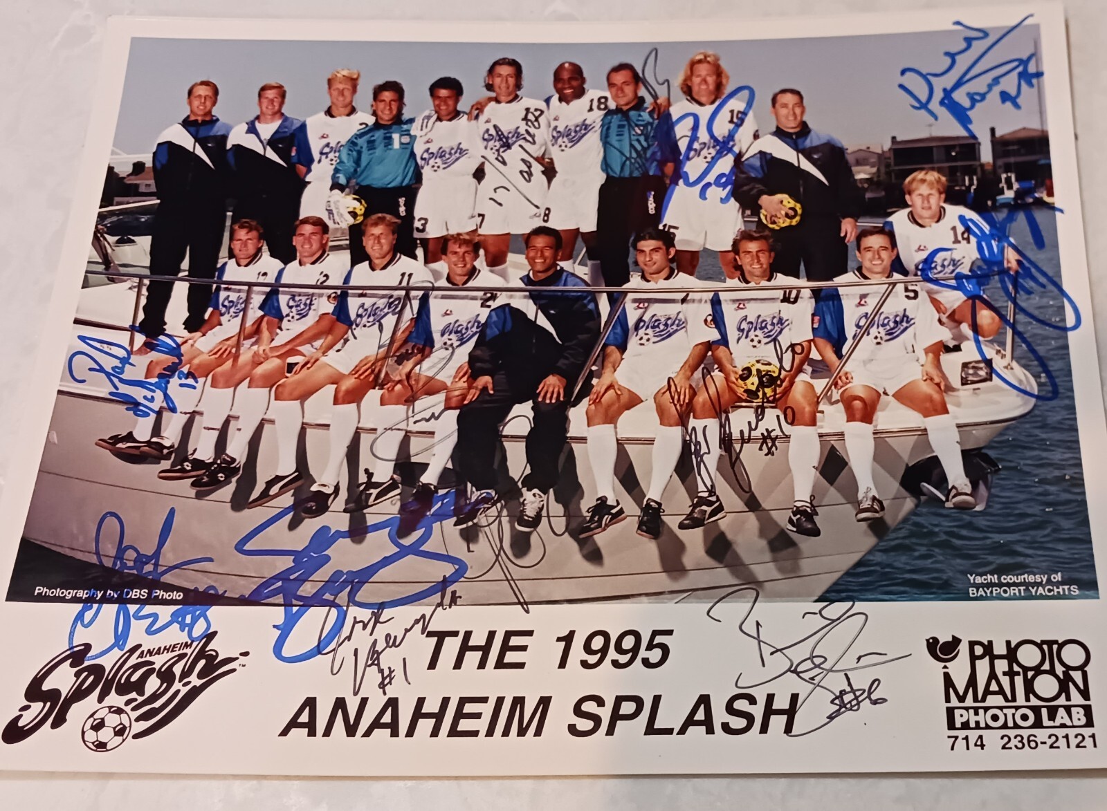 RARE 1995 Anaheim Splash CISL Indoor Soccer SIGNED TEAM PHOTO 14