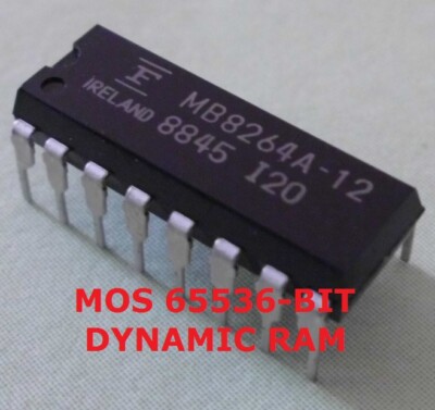 3 Stk. MB8264A-12 :  MOS 65536-BIT DYNAMIC RANDOM ACCESS MEMORY  von Fujitsu