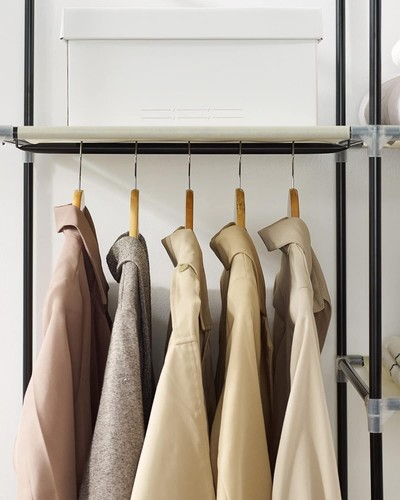 Tragbarer Kleiderschrank Platzsparender Modularer Kunststoffschrank mit Türen - Bild 7 von 11