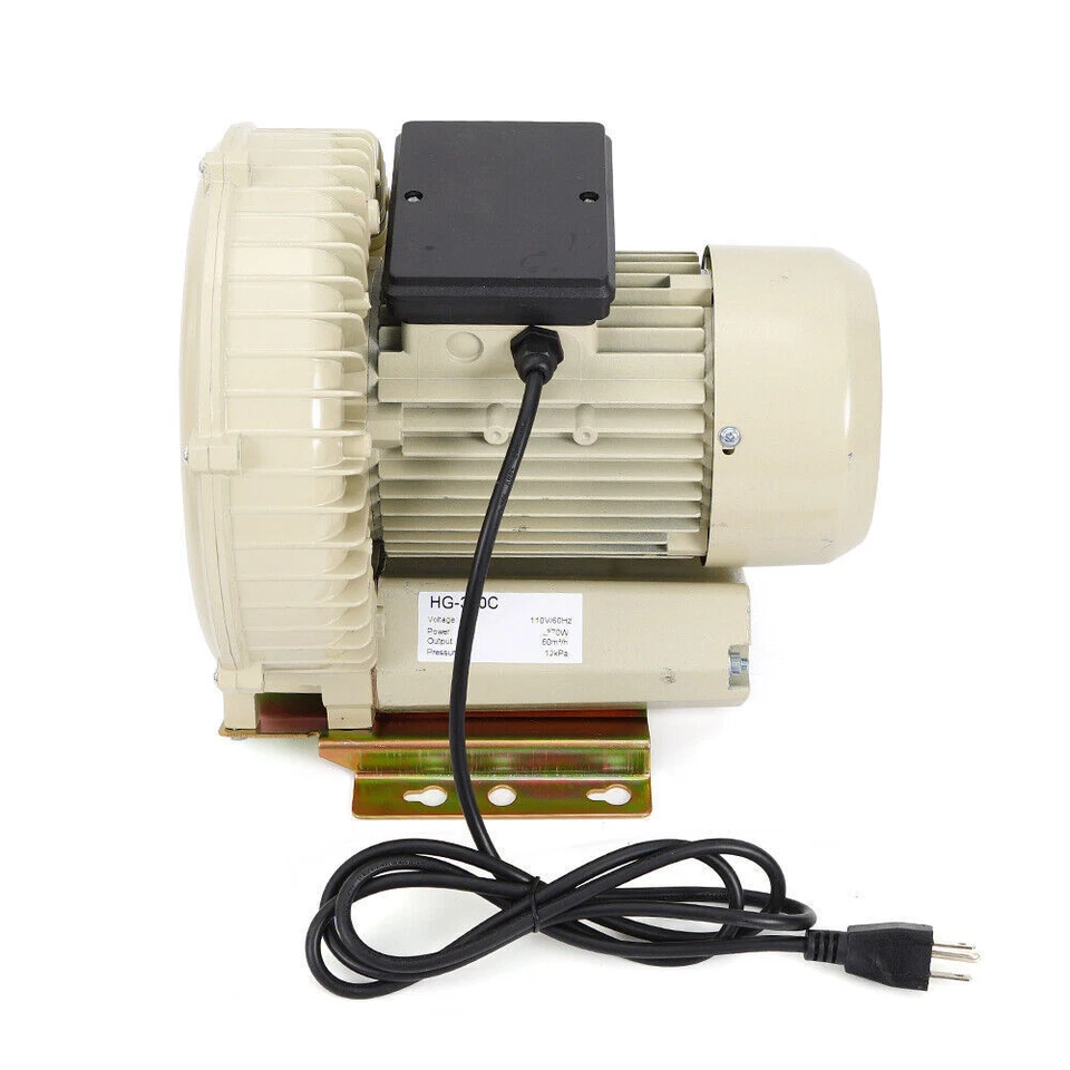110V Industrial Fish Pond Tank Air Pump Blower Oxygen Aerator 370W 12kpa Durable - Image 4 of 4