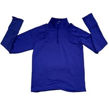 ATHLETA 1/4 Zip with Thumb Holes and Back Zipper Pocket Size Small Purple
