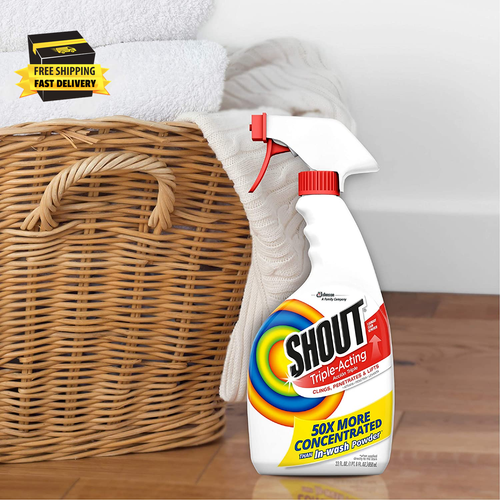 Active Enzyme Laundry Stain Remover Spray, Triple-Acting Formula Clings, Penetra - Picture 7 of 7