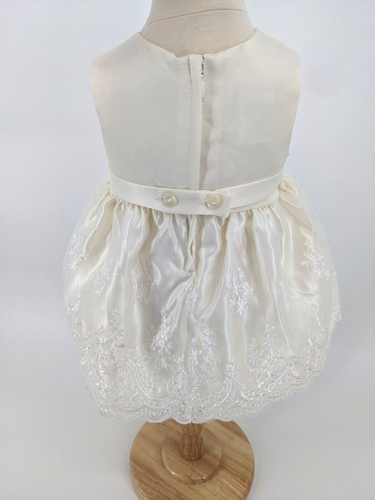 American Princess Ivory Formal Special Occassion Dress Baby Girl Size 9 Months - Picture 4 of 13
