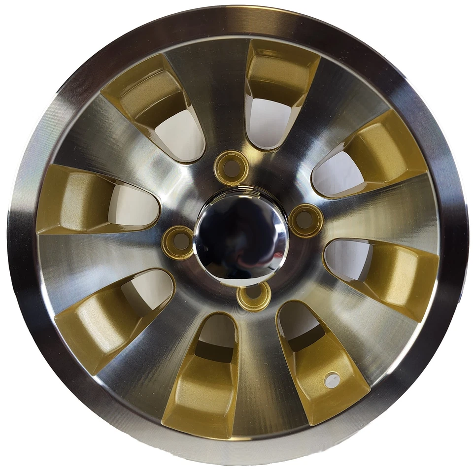 10x7 4/4 Aluminum Golf Cart Rims Wheels for Ez-Go Club Car Yamaha Harley + More Foto 2 de 4