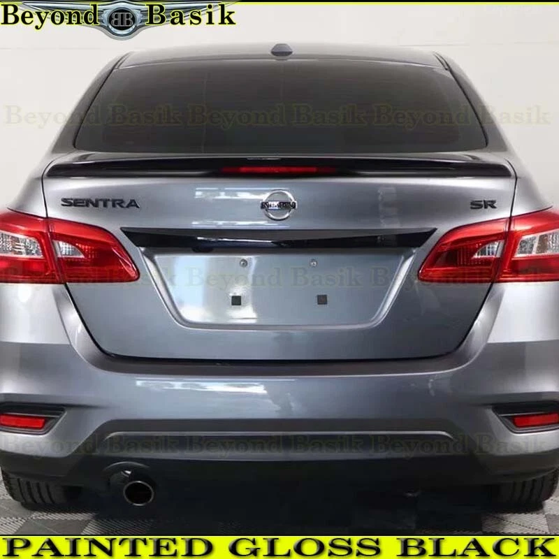 Alerón trasero negro brillante para Nissan Sentra 2013-2017 2018 2019 con LED Foto 2 de 4