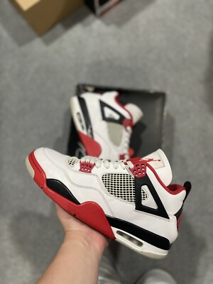 Red Jordan 4s Fire Red 4s Size 13 Jordan Retro OG Mid Fire Red