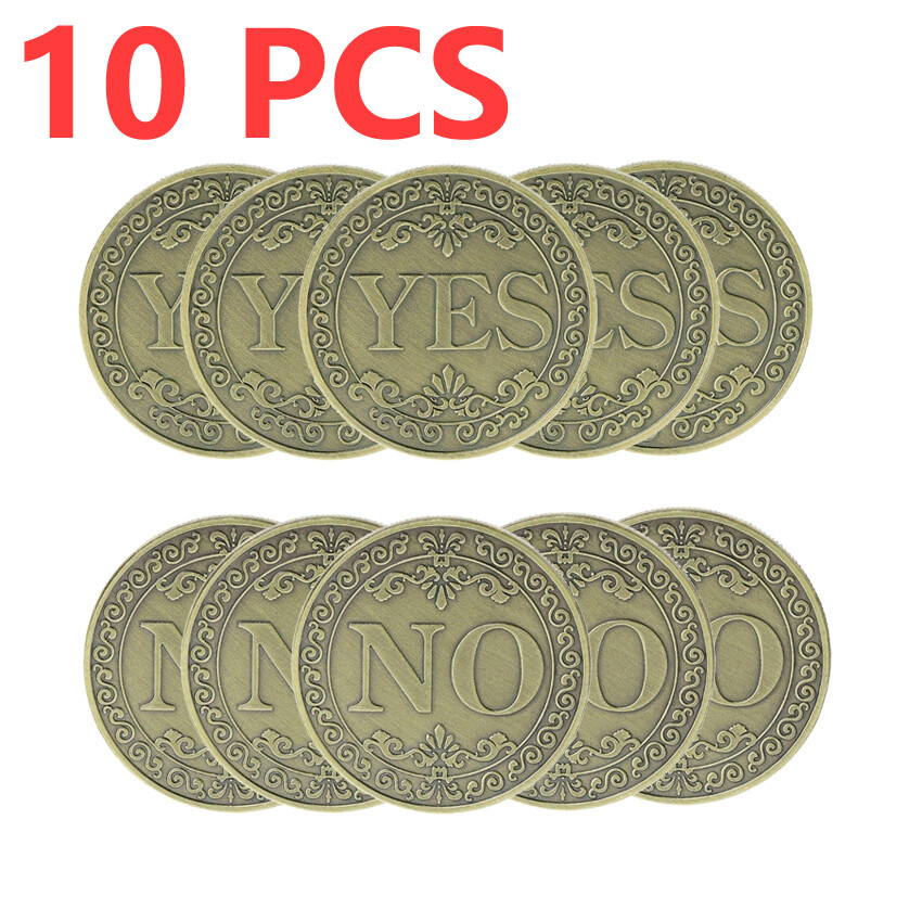 10PCS Commemorative Coin Yes or No Lucky Decision Coin Collectible Coin Bronze