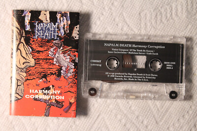Napalm Death ‎– Harmony Corruption Combat cassette DEATH metal