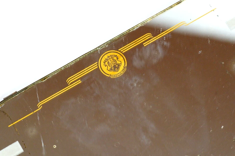 Espejo visera Oldsmobile De Luxe años 50 servicio de vehículo original logotipo Oldsmobile Foto 4 de 4