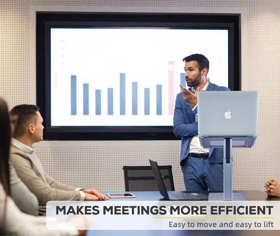 Soporte ajustable portátil para escritorio 2 en 1 sentado y de pie Foto 4 de 4